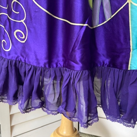 Sue Wong Purple and Teal Floral Dress - Picture 3 of 6